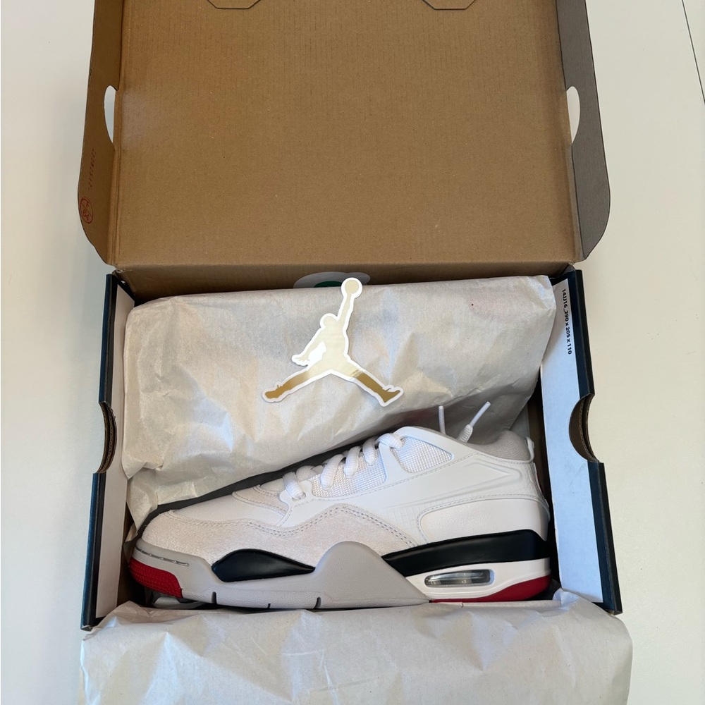 Jordan 4 RM Remix Fire Red Size 6.5 Y Boys NIB New With Box